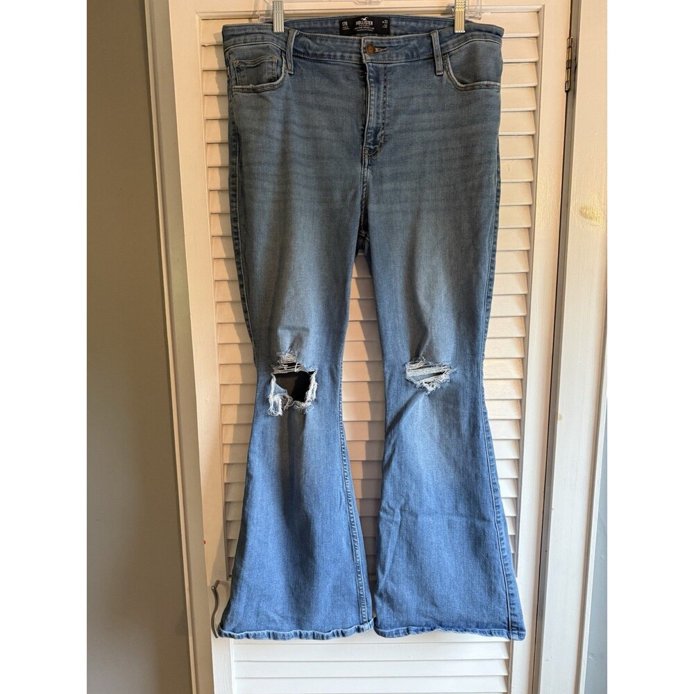 Hollister High Rise Vintage Flare Jeans Size 17R W33 Soft Stretch Hippie Boho